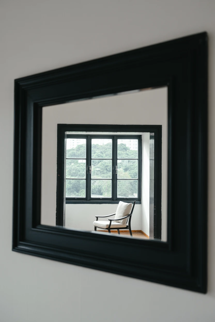 Contrasting Black Window Frames