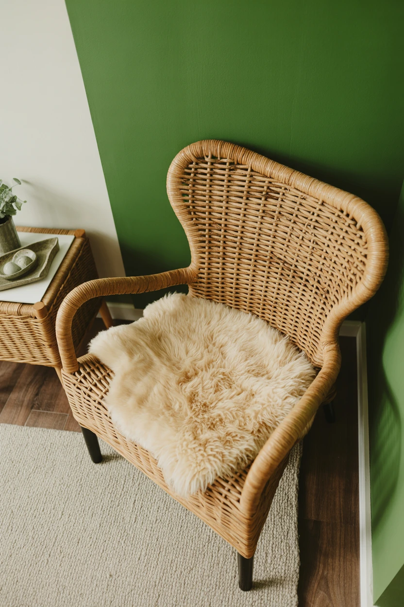 Incorporate a Woven Rattan Accent Chair