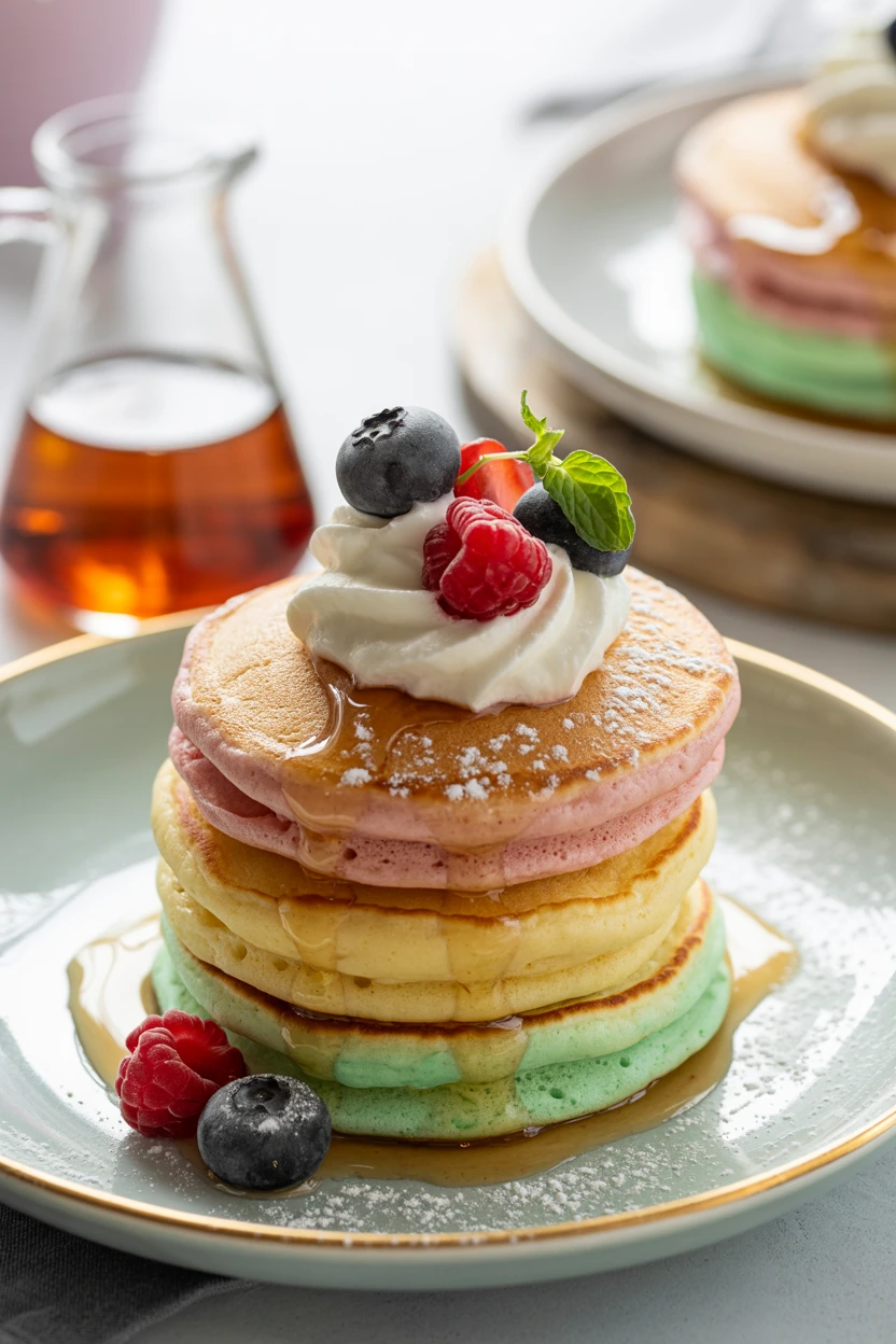 Serve Mini Pastel Pancake Stacks for a Brunch Party