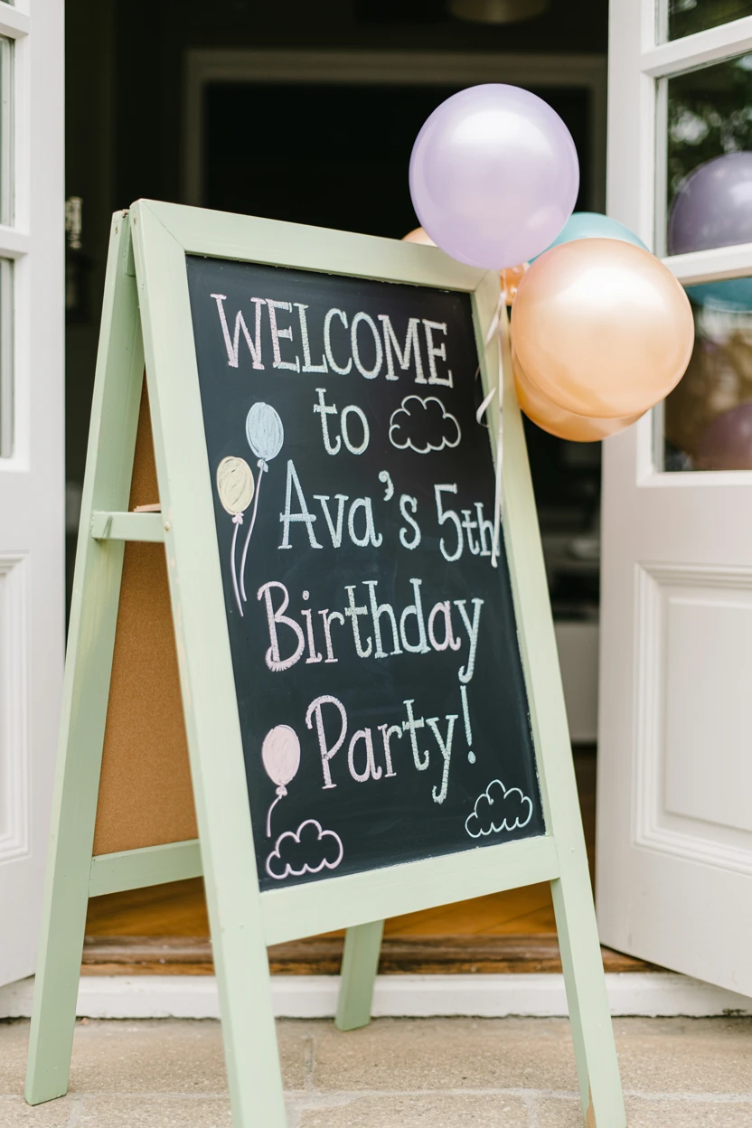 Create a Welcome Sign on a Pastel-Painted Chalkboard