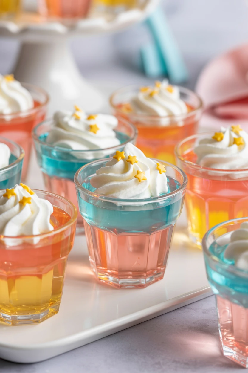 Serve Magical Layered Pastel Jello Cups