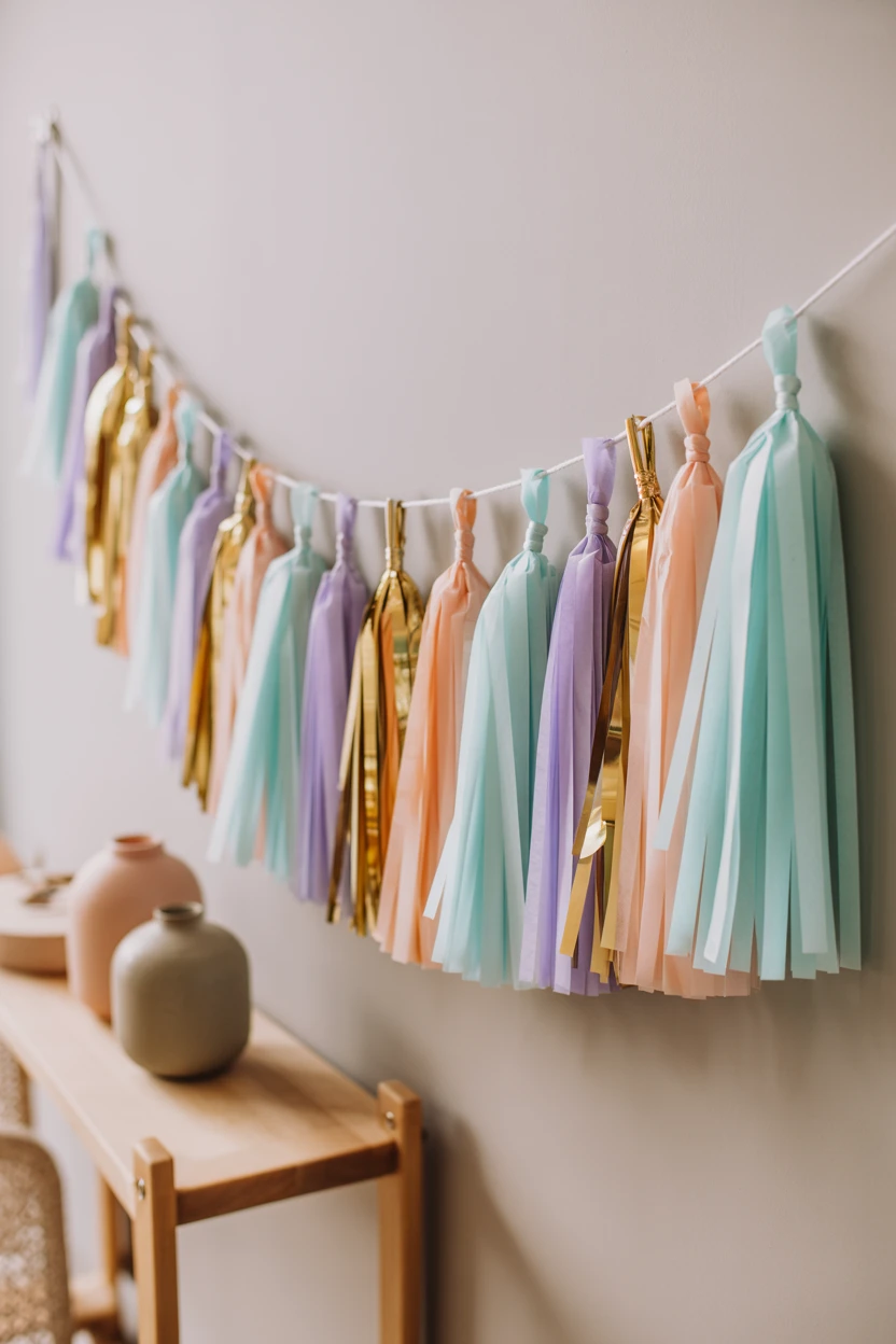 Craft a DIY Pastel Tassel Garland