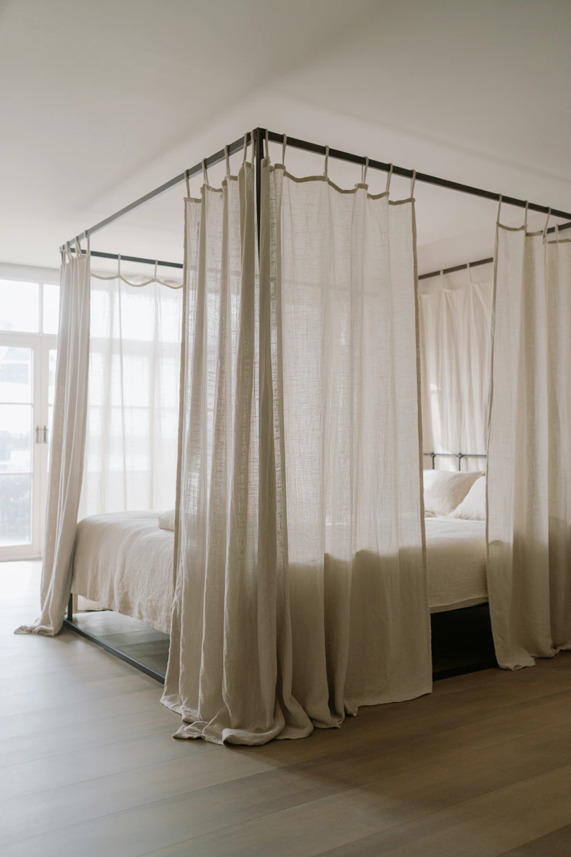 Install a Minimalist Canopy Bed