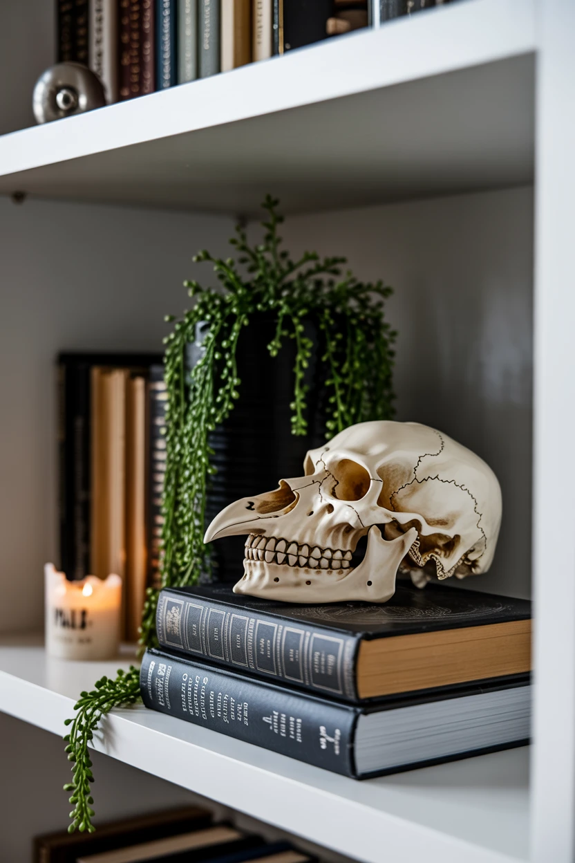 Incorporate a Faux Skull or Antlers as Sculptural Art