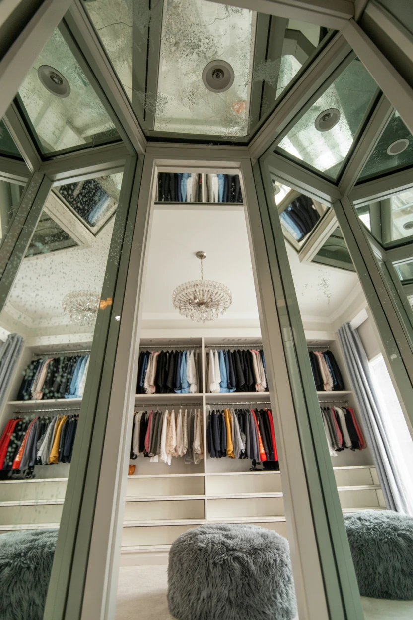 Use Mirrored Panels for Ultimate Glamour and Height