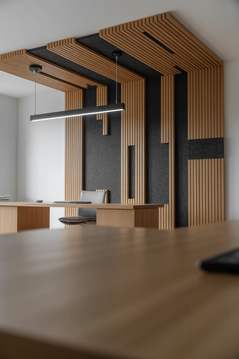 Use Acoustic Wood-Look Panels for Sound and Style