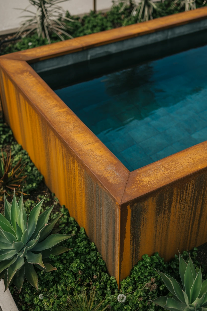The Cor-Ten Steel Planter Pool