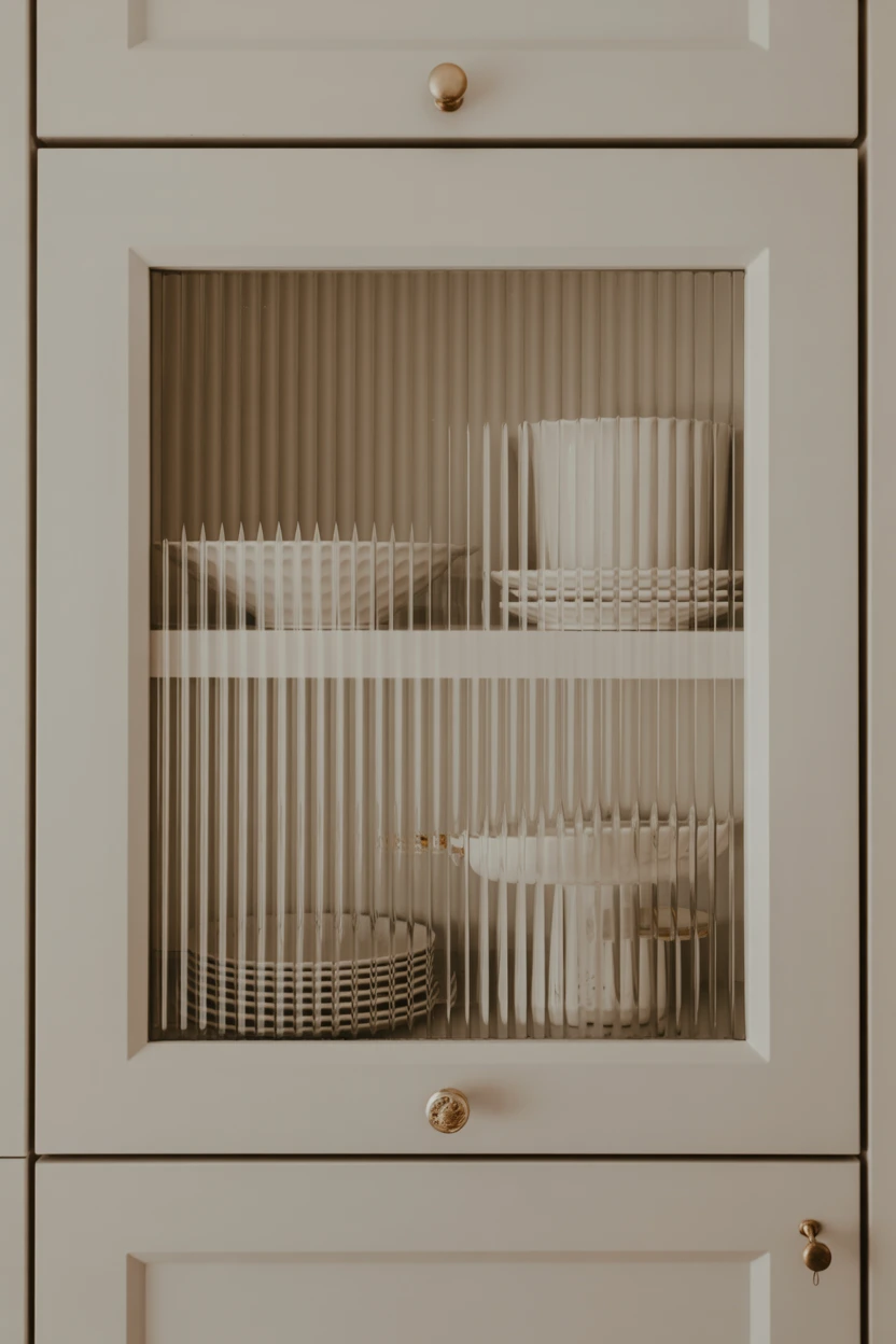 Use Fluted or Reeded Glass in Upper Cabinets
