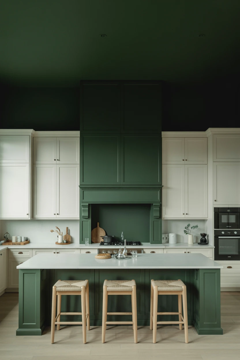 Create a Contrasting Island in a Deep, Moody Hue