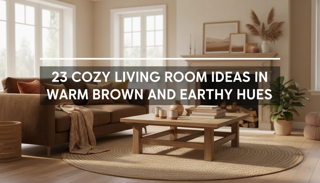 23 Cozy Living Room Ideas in Warm Brown and Earthy Hues