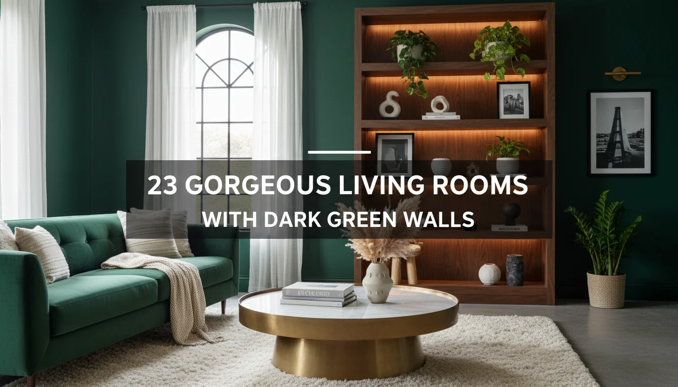 23 Gorgeous Living Rooms With Dark Green Walls