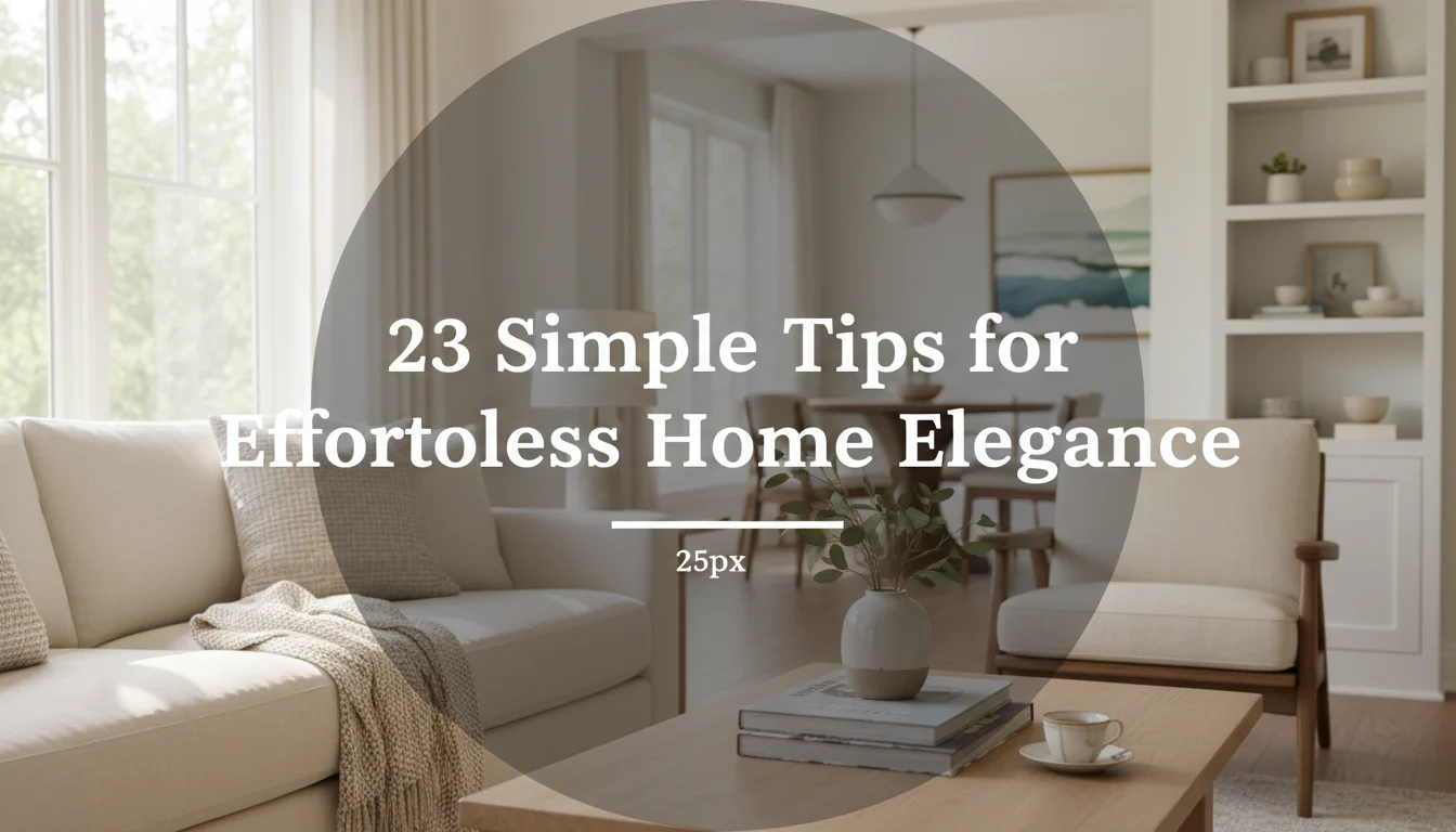 23 Simple Tips for Effortless Home Elegance