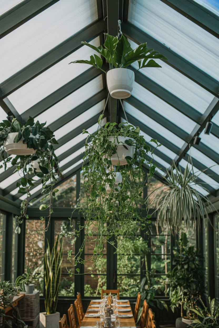 Hang Trailing Plants from the Ceiling or Rafters