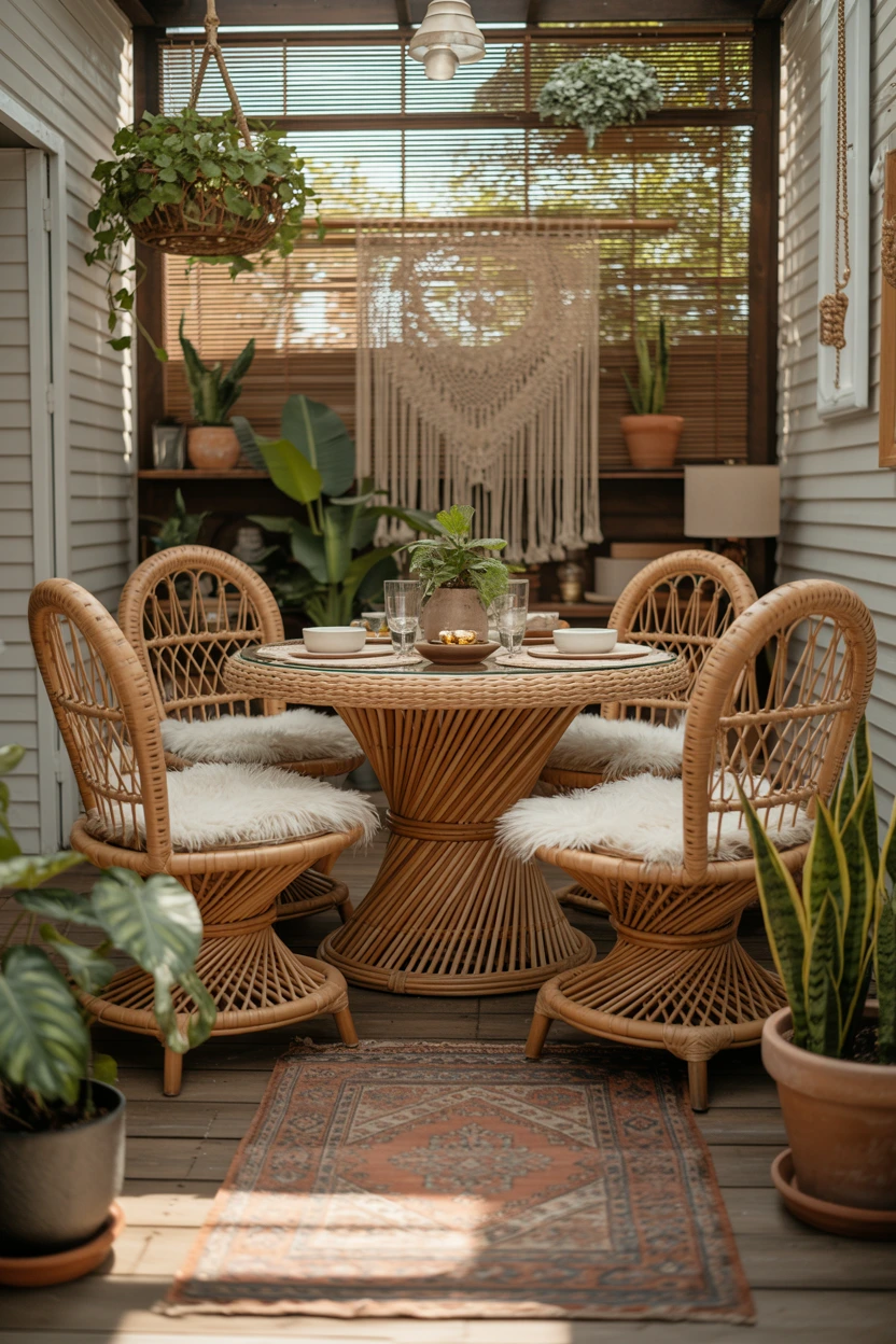 Create a Bohemian Escape with Rattan and Macrame