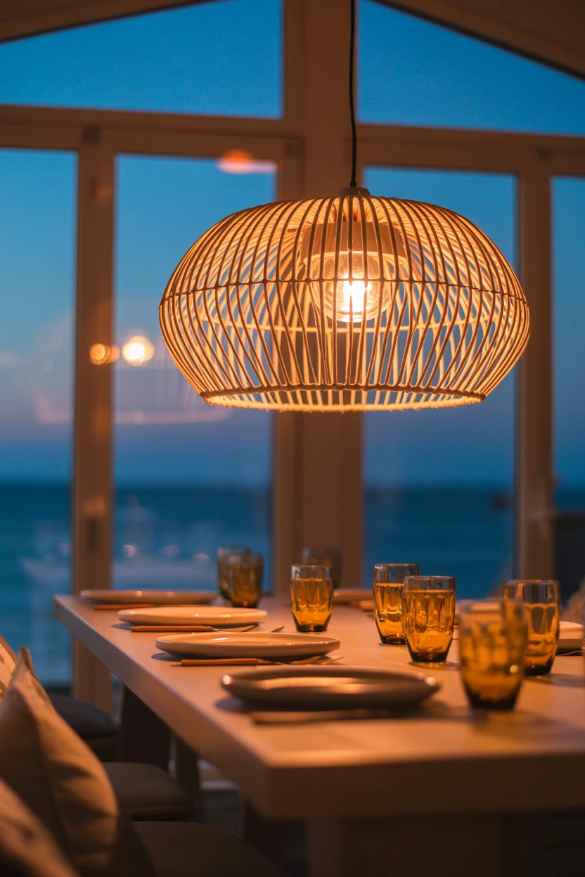 Hang a Statement Pendant Light for Evening Ambiance