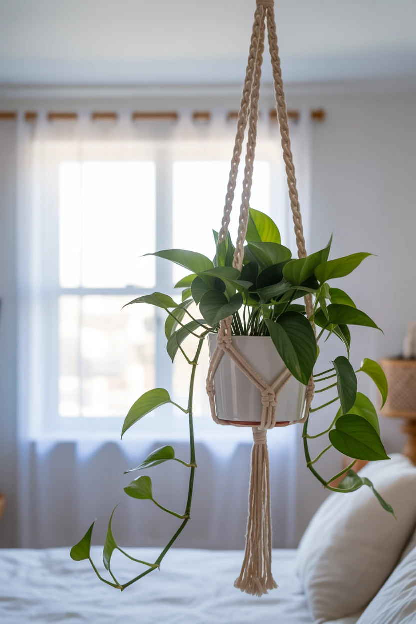 Trailing Greenery in a Hanging Planter