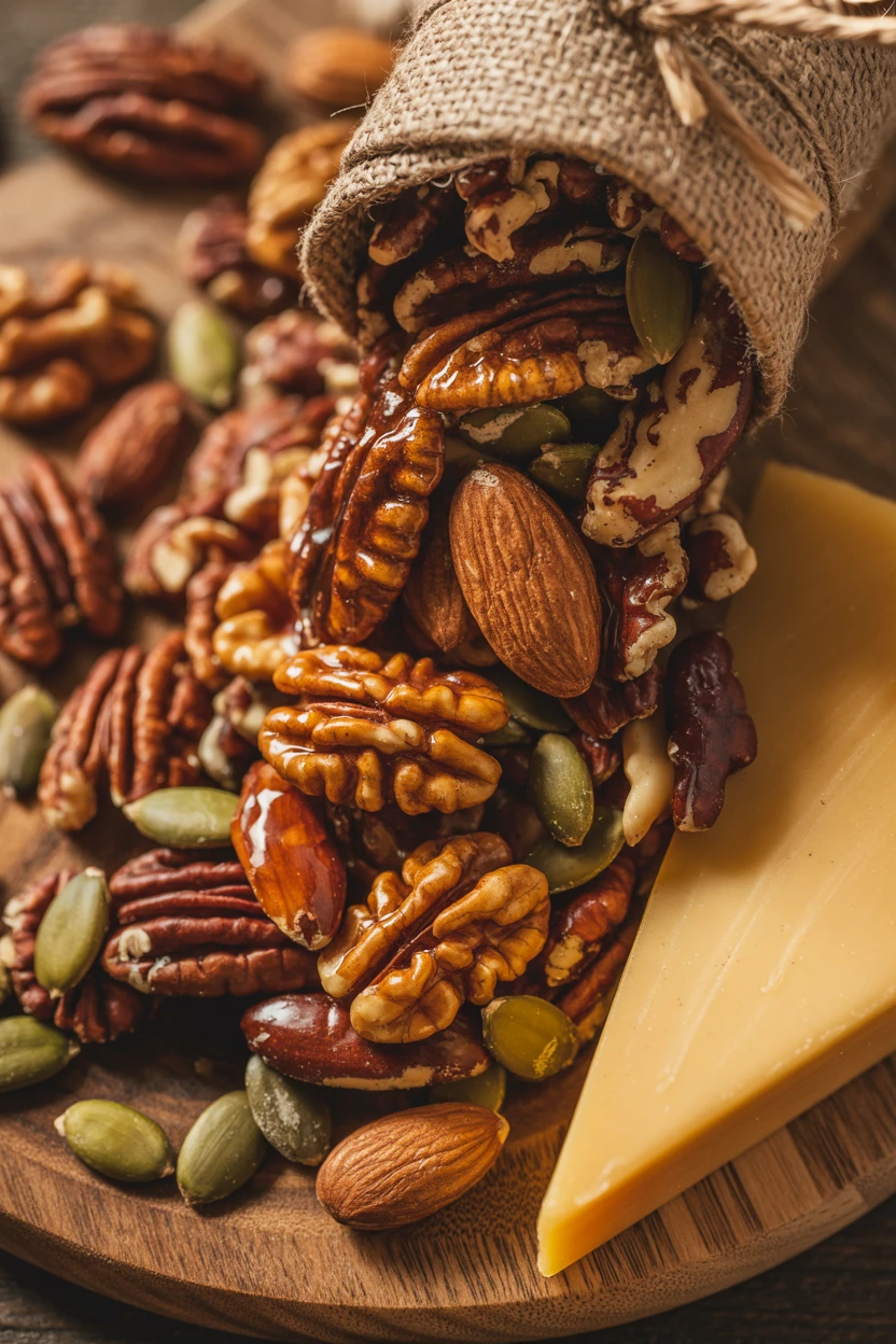A Cascade of Candied Nuts and Seeds
