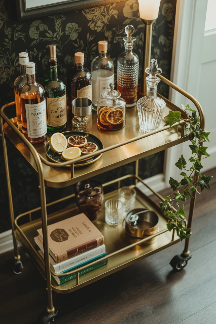 Utilize a Bar Cart for Potions and Elixirs