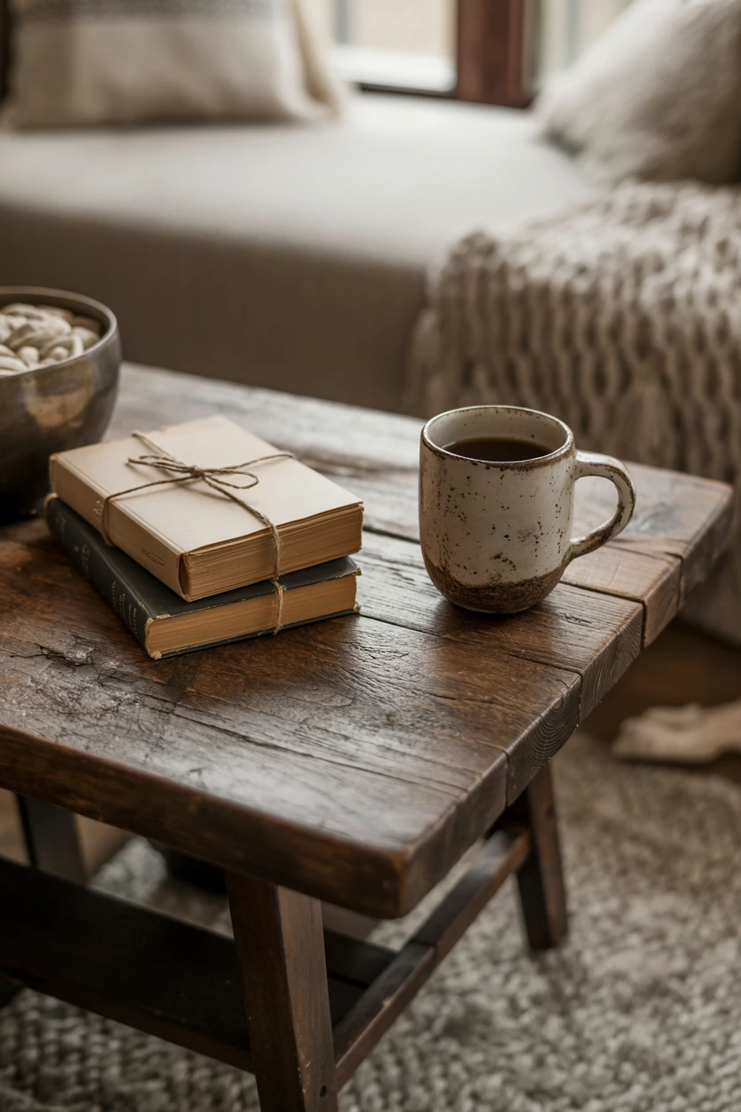 Bring in Natural Wood and Worn Textures