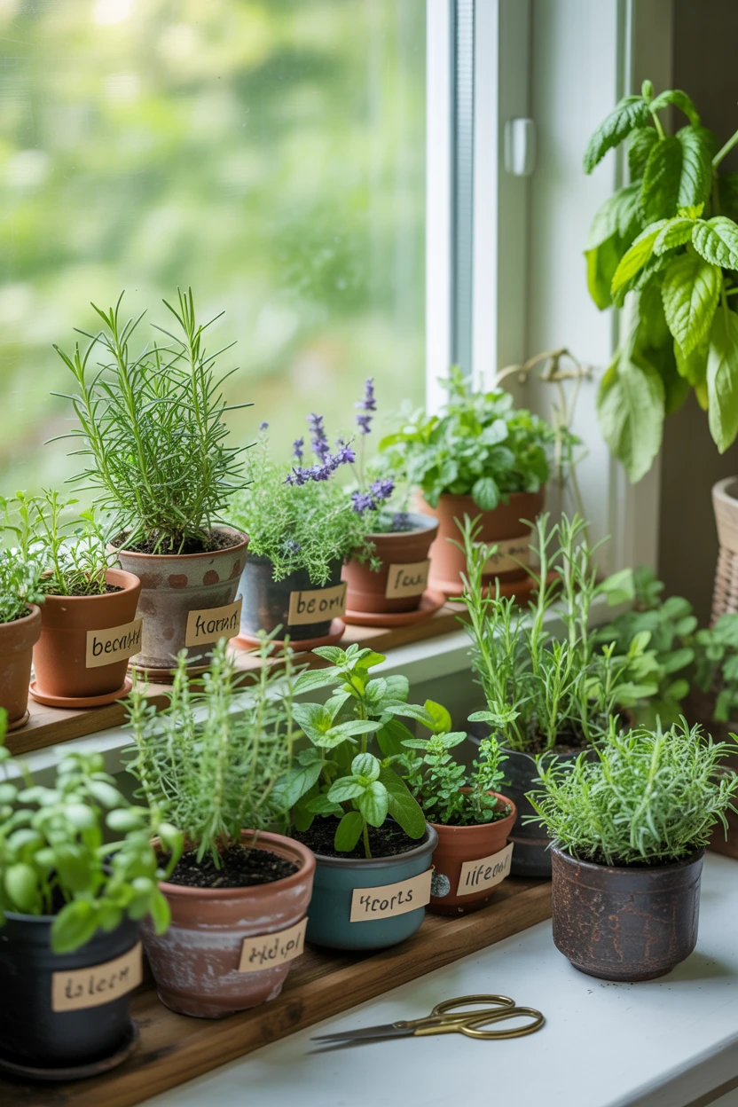 Cultivate an Indoor Herb Garden on a Windowsill