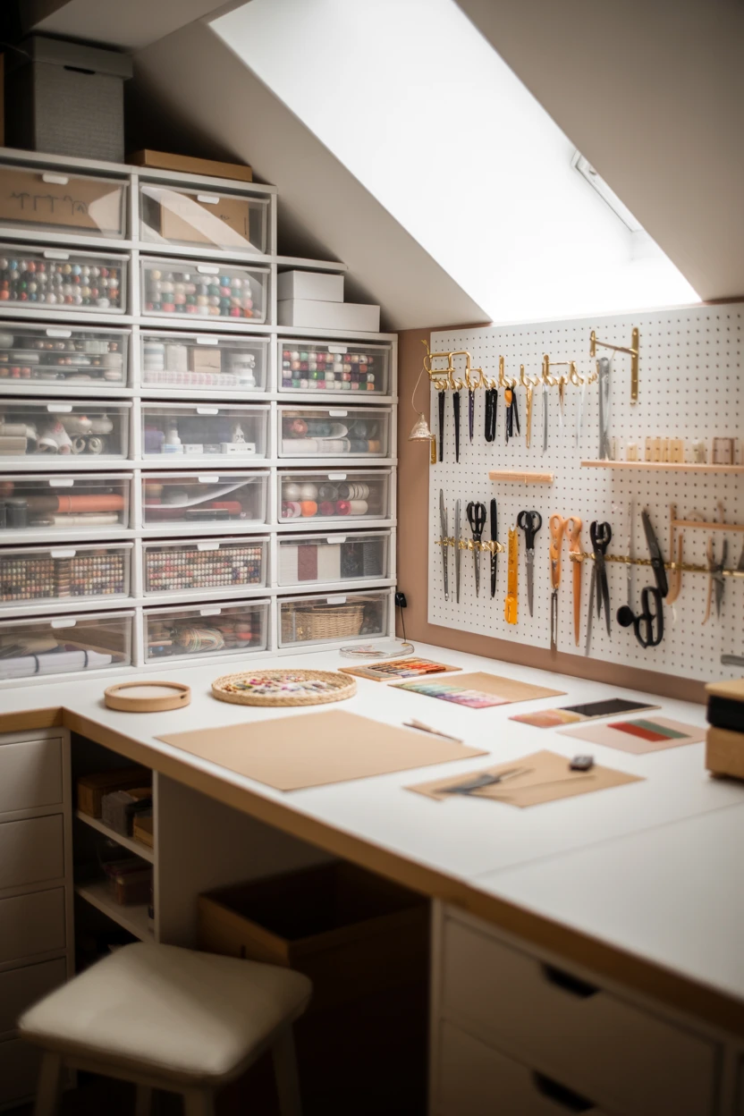 A Luxe Hobby and Craft Room