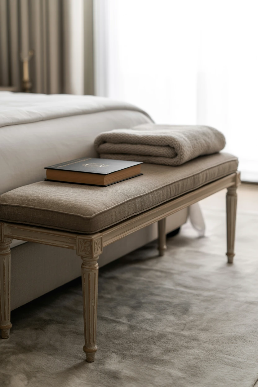 A Bench at the Foot of the Bed