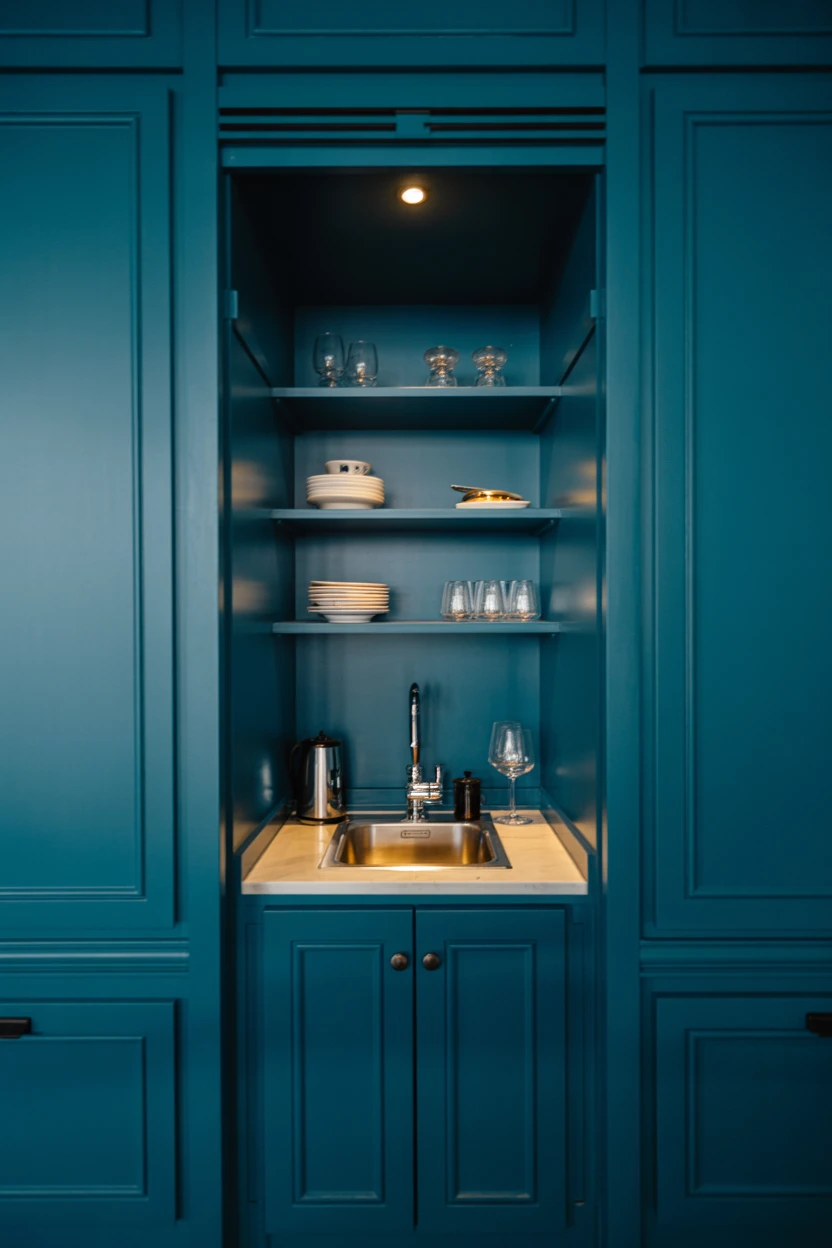 Blue Butler's Pantry for a Saturated Look