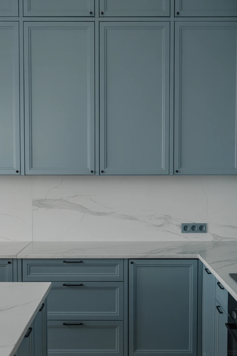 Sophisticated Dusty Blue Cabinetry