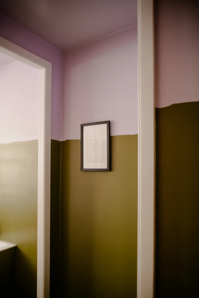 Dark Olive and Dusty Lavender Color Blocking