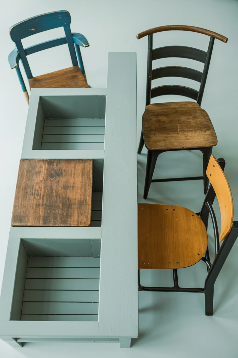 Mixing a Bench with Mismatched Chairs