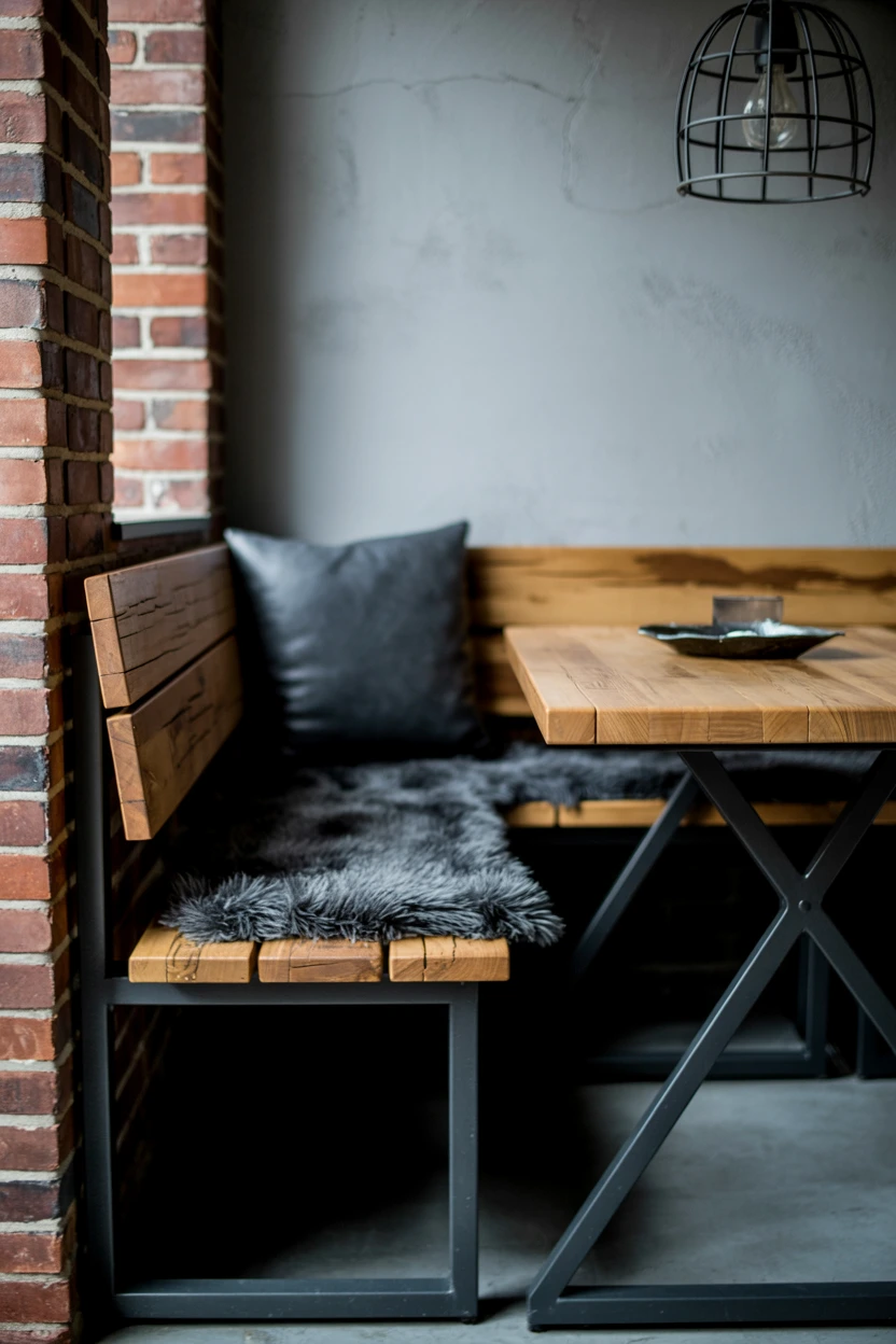 Industrial Mix of Wood, Metal, and Faux Leather