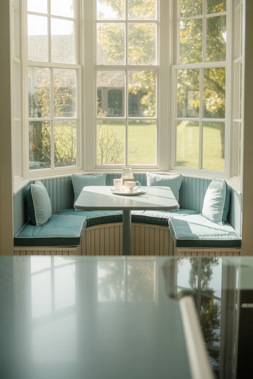 A Banquette That Wraps Around a Window