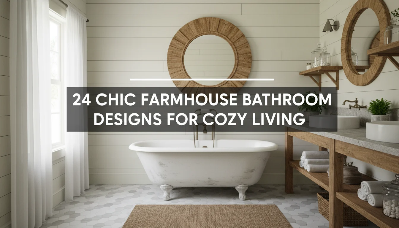 24 Chic Farmhouse Bathroom Designs for Cozy Living
