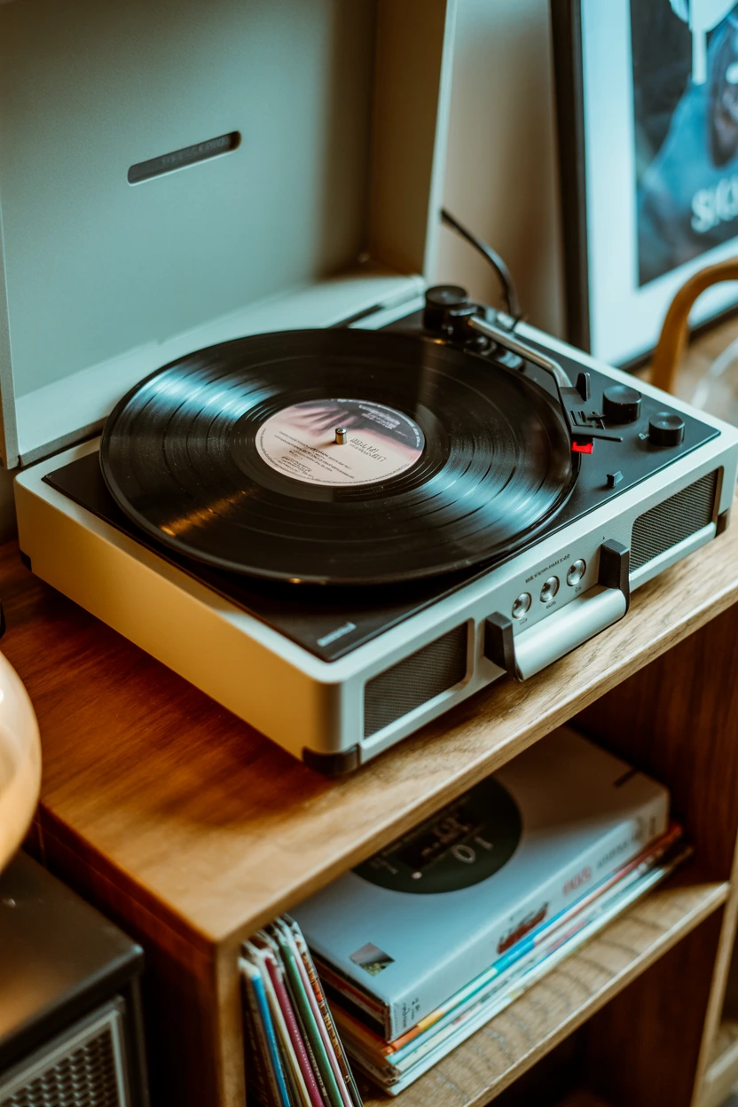 A Vintage-Inspired Record Player