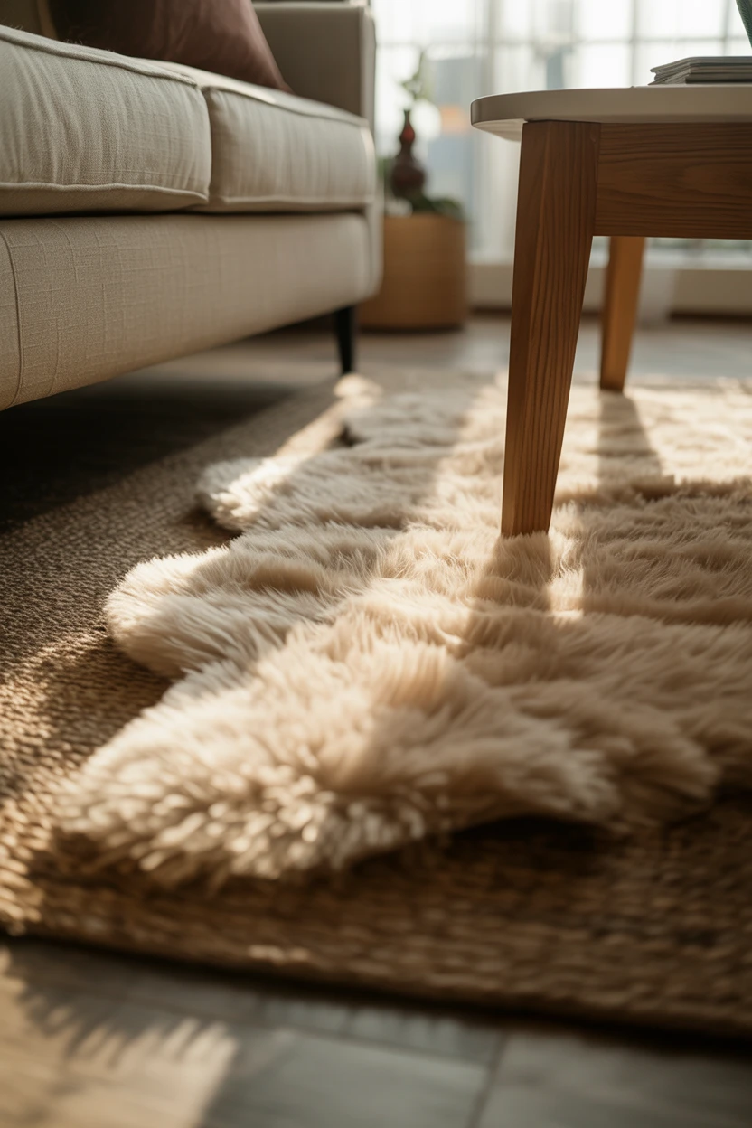 Layered Plush Rugs