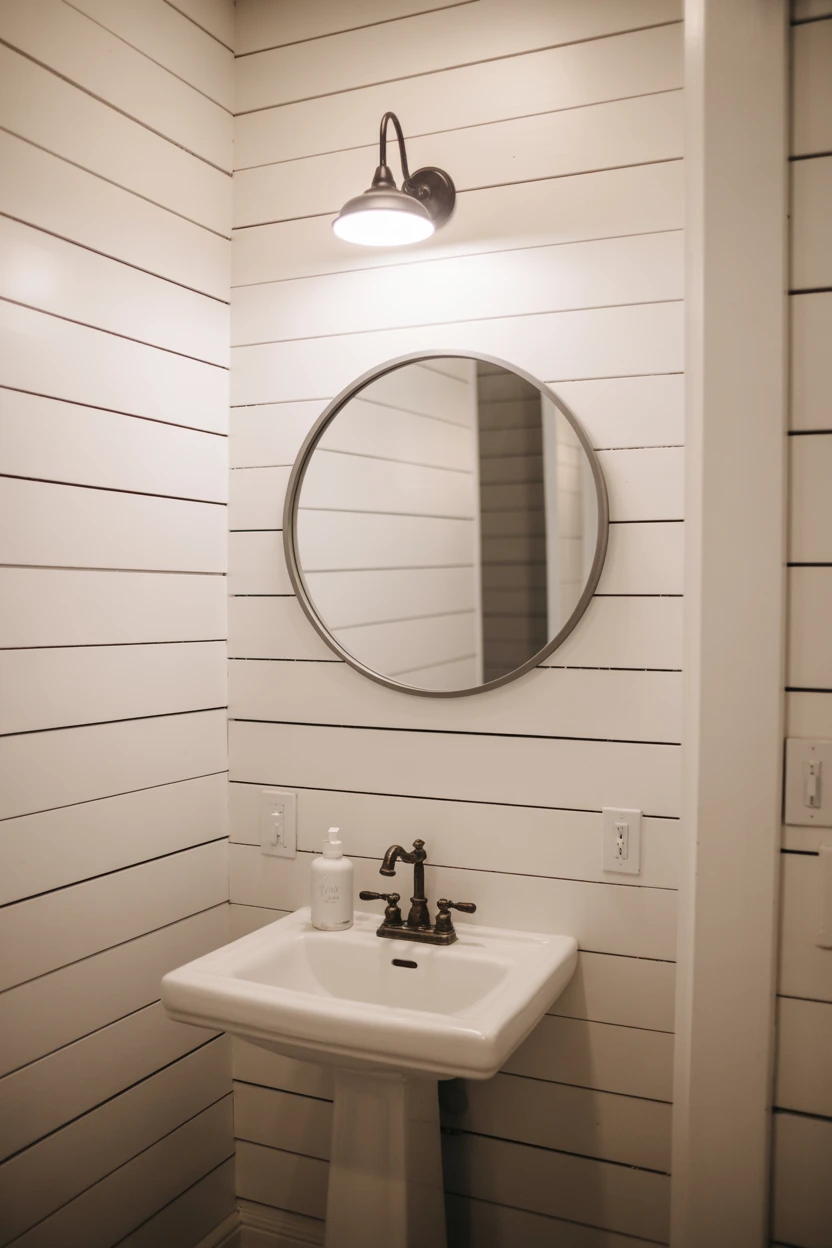 Faux Shiplap Accent Wall