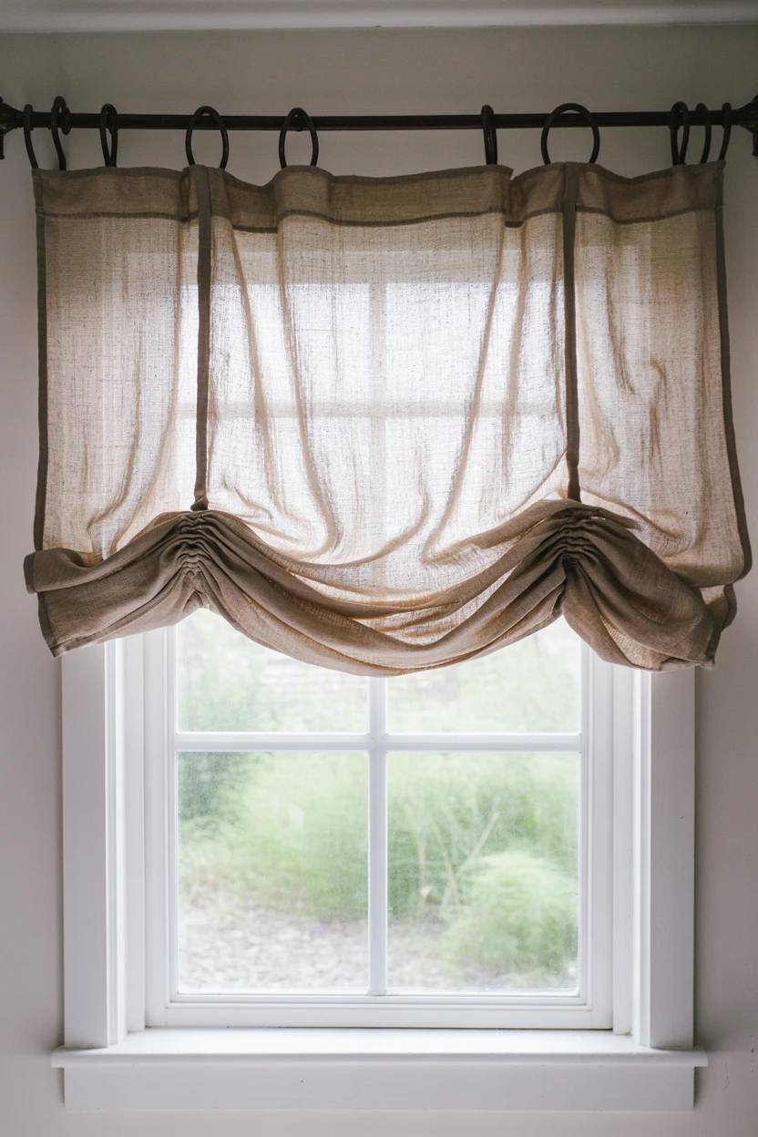 Simple Linen Window Valance