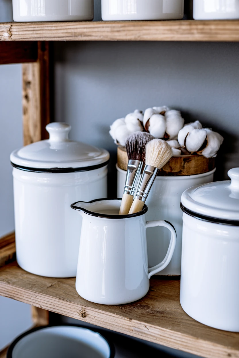 Enamelware for Storage