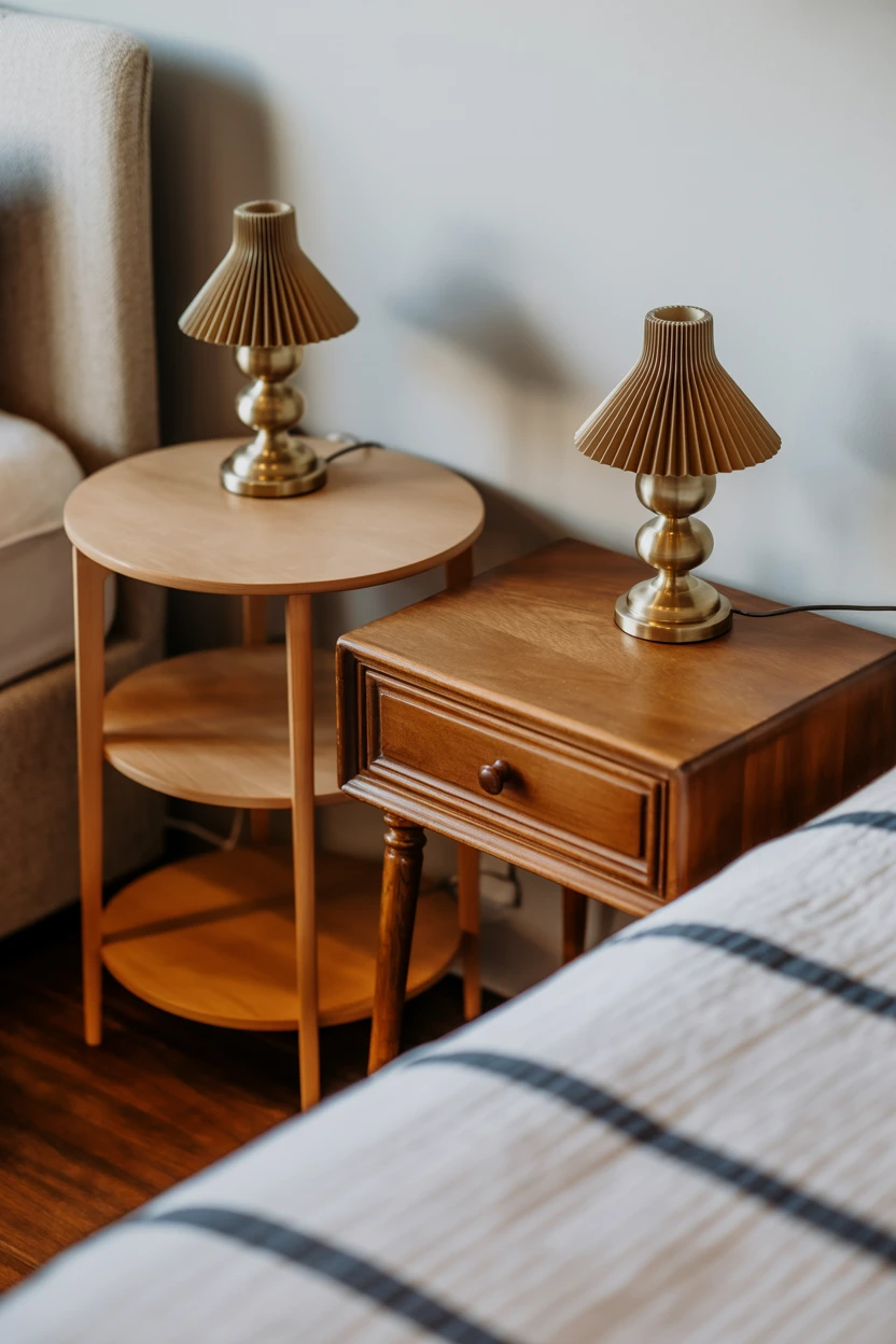 Mismatched Vintage Nightstands
