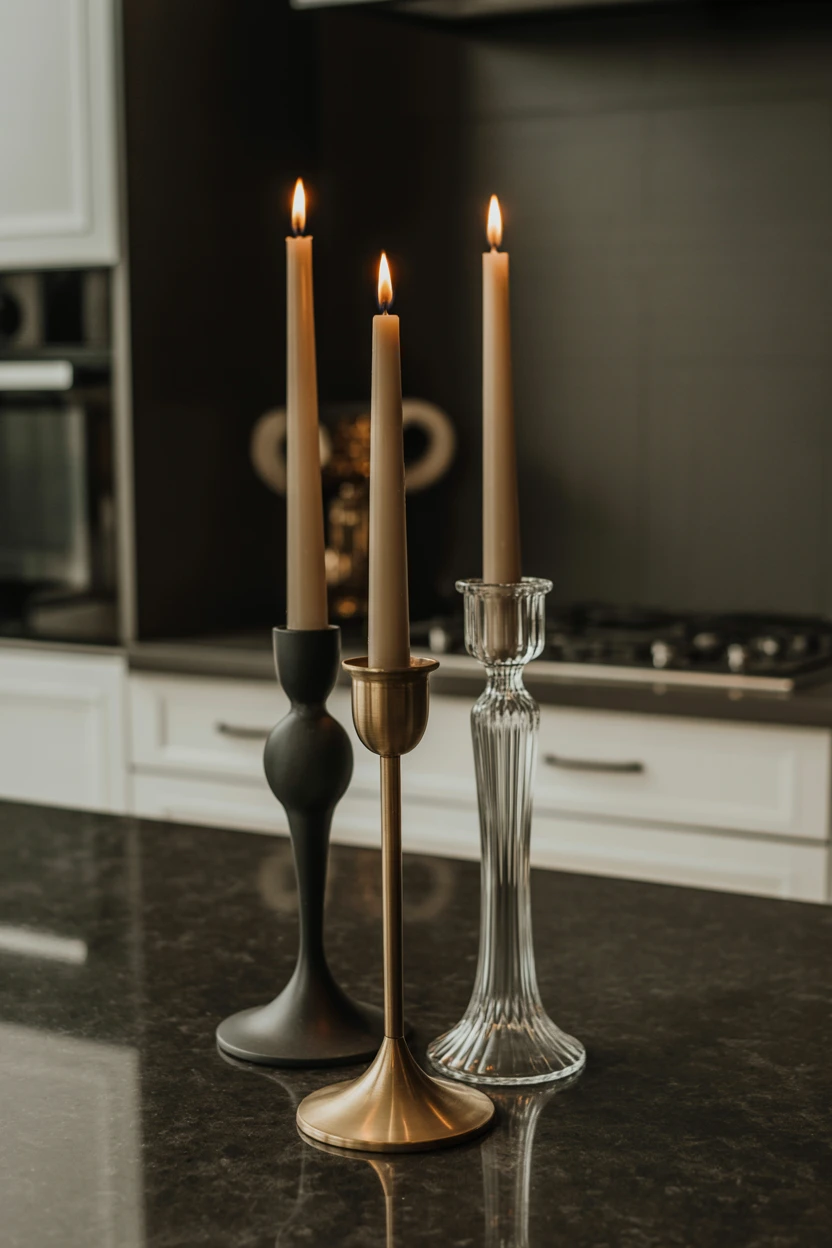 Arrange a Trio of Modern, Mismatched Candlesticks