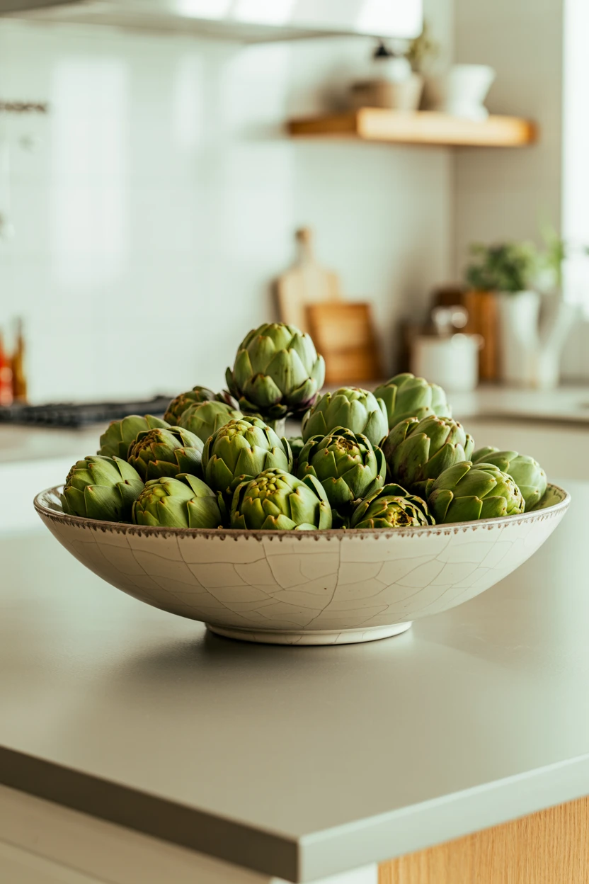 Style a Low, Wide Bowl With a Single Type of Produce