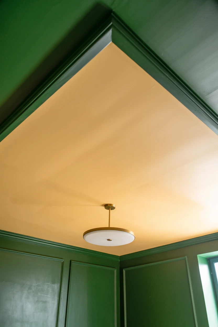 Use a Warm White Ceiling to Add Height and Light