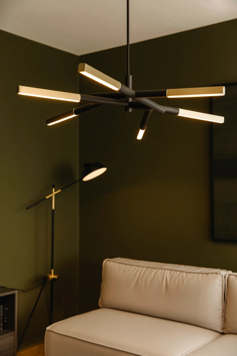 Illuminate with Modern Black and Brass Lighting