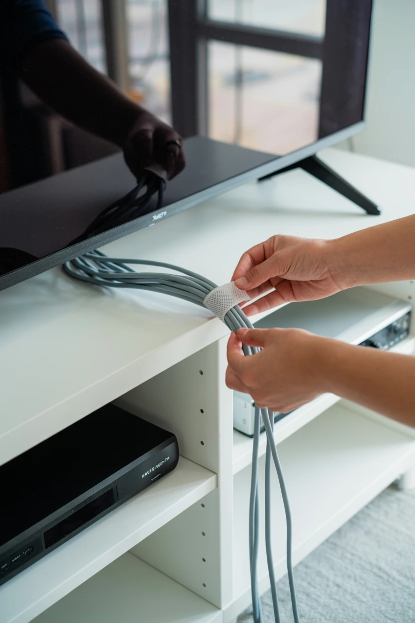 Tidy and Hide All Visible Cables and Cords