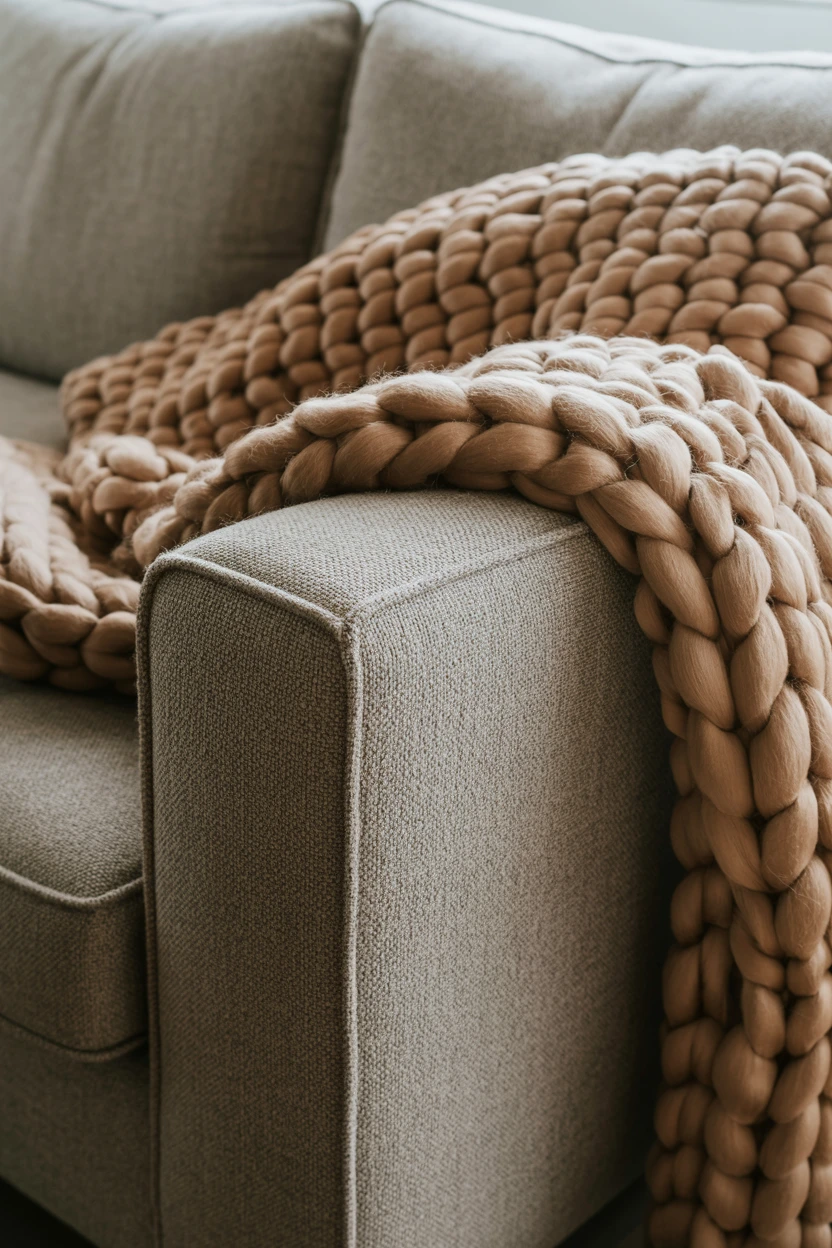 Layer a Plush Throw Blanket with a Different Texture