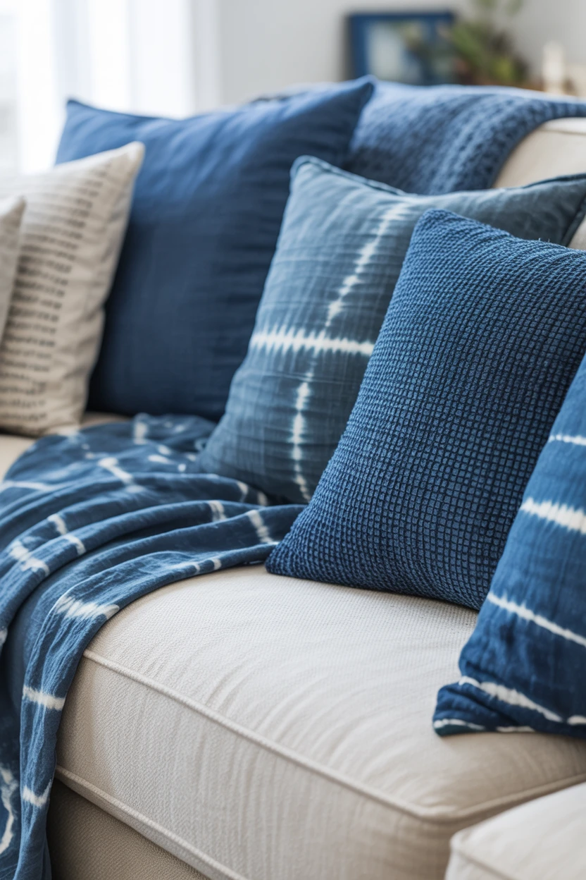 Layered Indigo and Denim Textiles