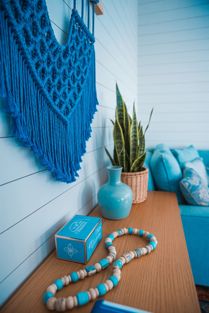 Turquoise Accents and Macrame