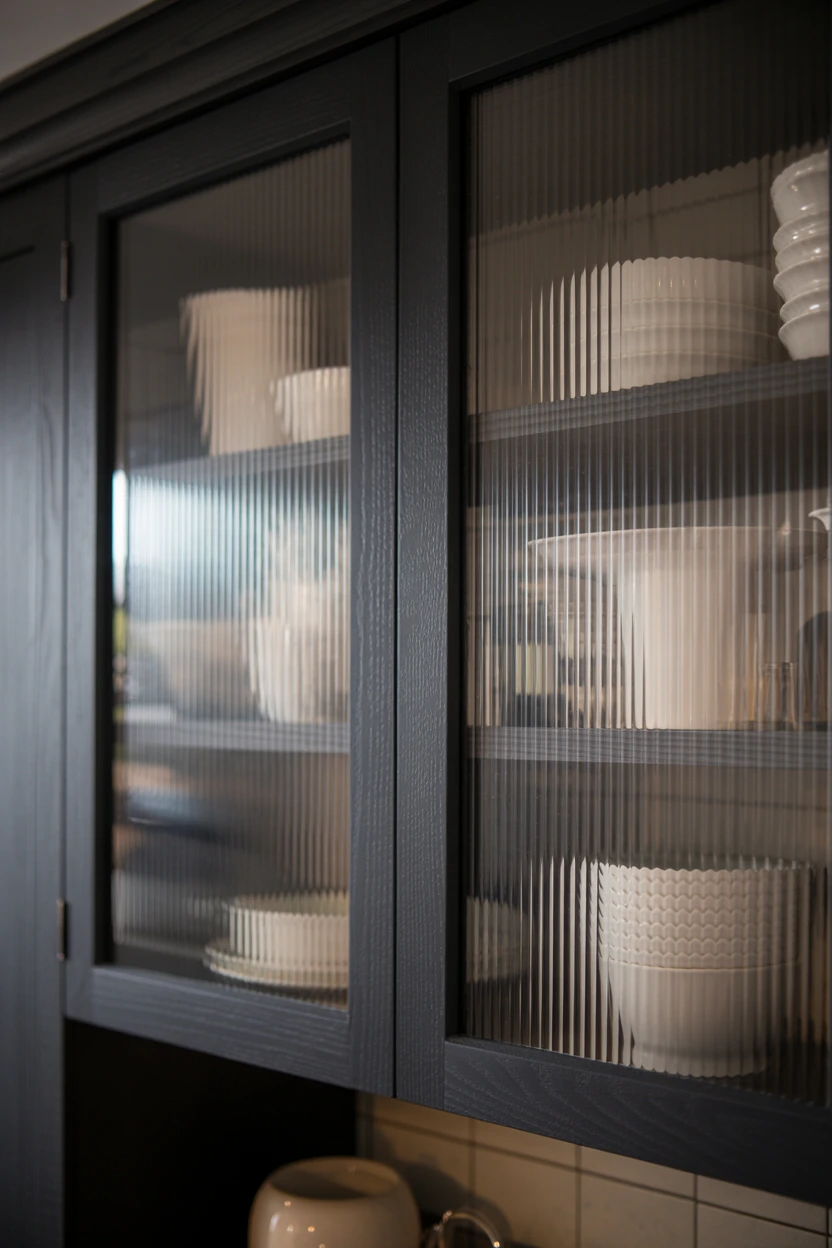 Reeded Glass Cabinet Doors
