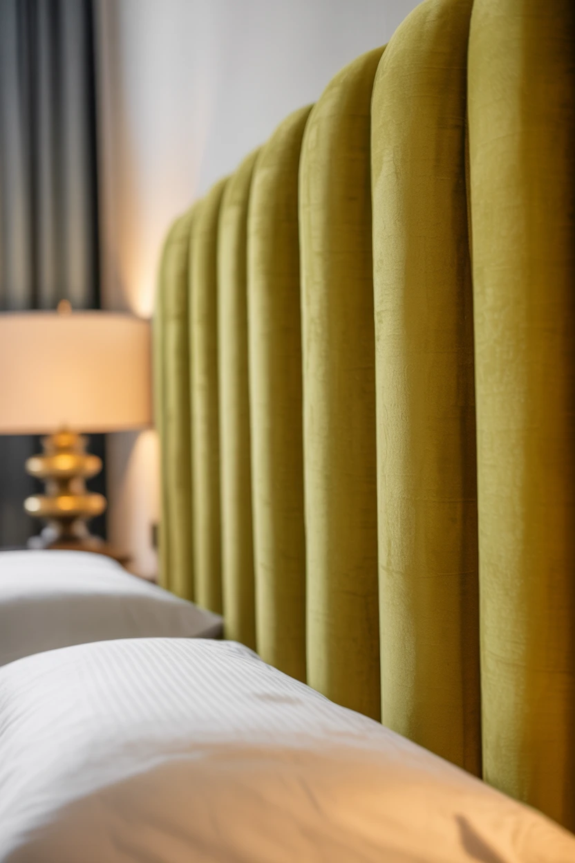 A Statement Velvet Headboard