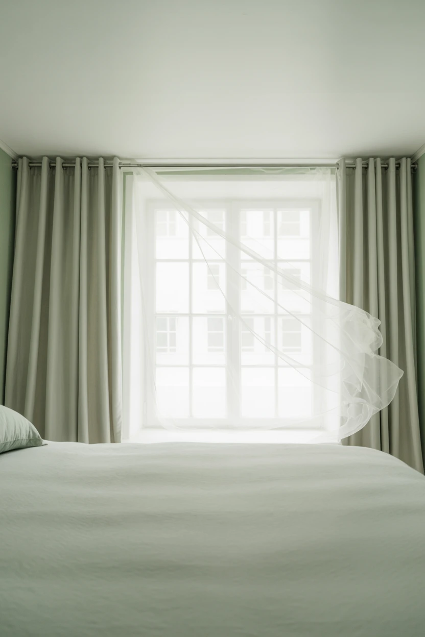 Light and Airy with Sheer White Curtains